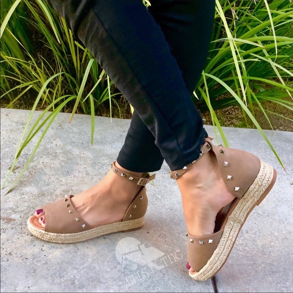 LAST1♥️ Studded Platform Espadrille FLATFORM - Picture 4 of 8